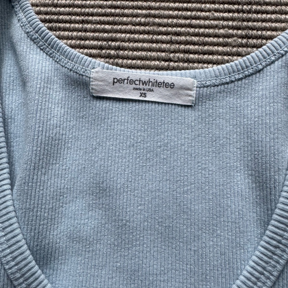 Perfectwhitetee Blondie tank top. Light blue. Size XS. - Picture 2 of 5